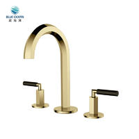 Double Handle Gold Bathroom Bath Exposed Chrome Brass Shower Faucet Mixer Set Tap