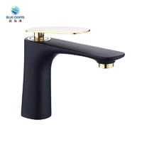Brass Hot And Cold Water Faucet White Or Black Household Bathroom Basin Faucet