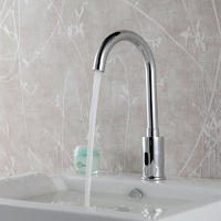 DUAL-POWER Automatic Chrome Sensor Faucet Touch Free Kitchen Bathroom Sink Tap